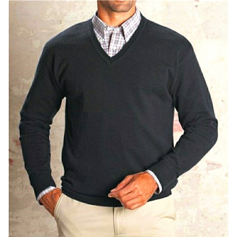 Pendleton Charcoal V- Neck Lambswool Sweater
XL